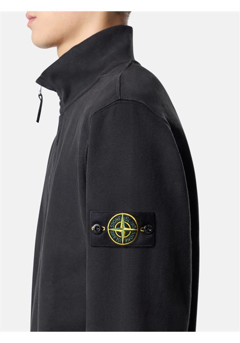 polo half zip uomo nera STONE ISLAND | K2S15 6100068 S0A20V0029